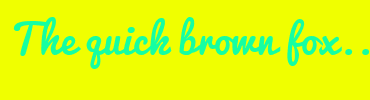 Image with Font Color 15FFA2 and Background Color F0FF00